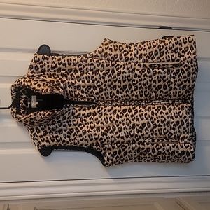 Entro Puffer Vest, Large, Leopard
